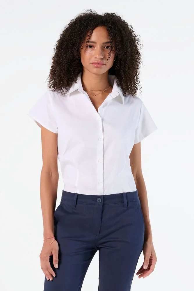Рубашка женская с коротким рукавом Excess белая, размер L - фото 4