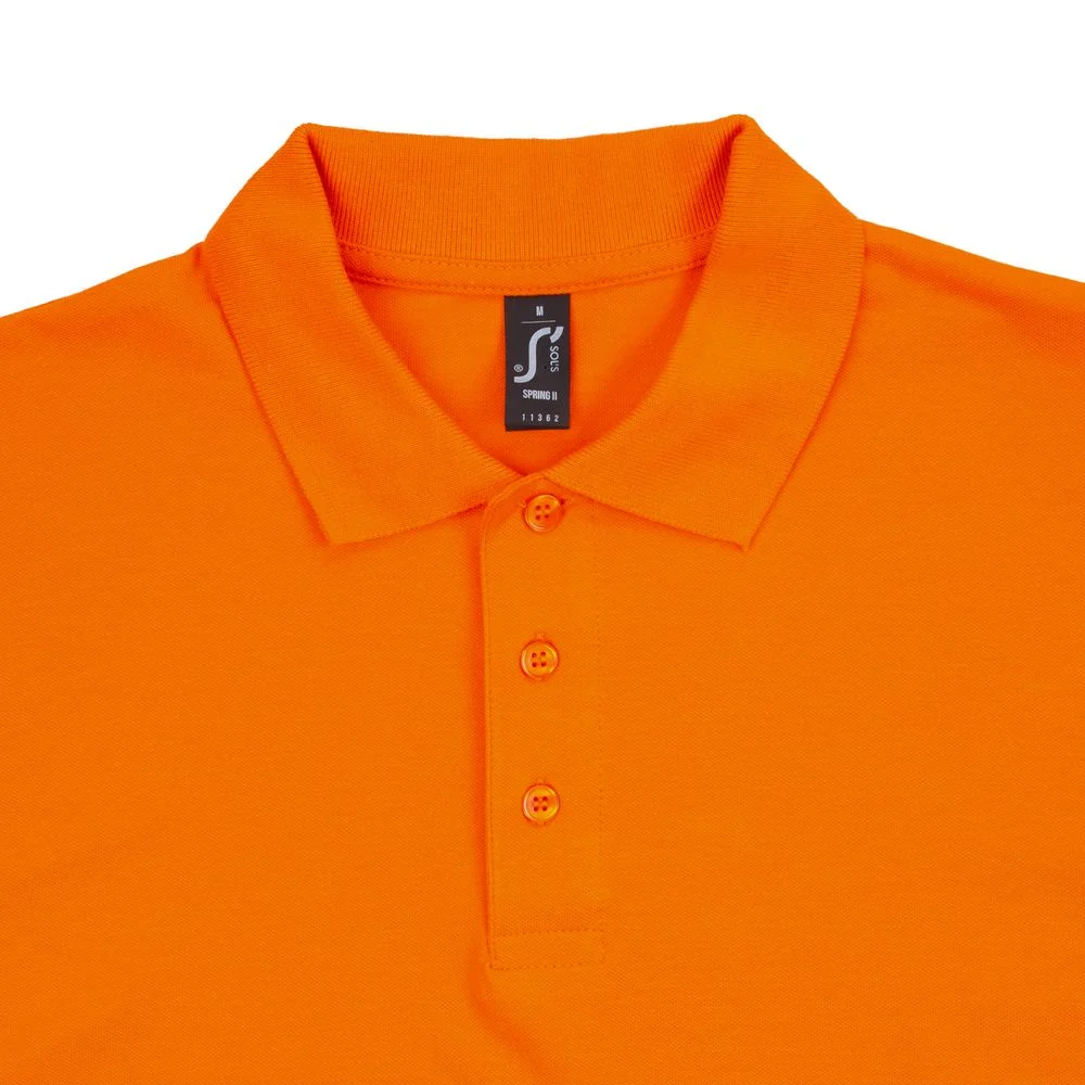 Рубашка поло мужская Spring 210 оранжевая размер L - фото 3