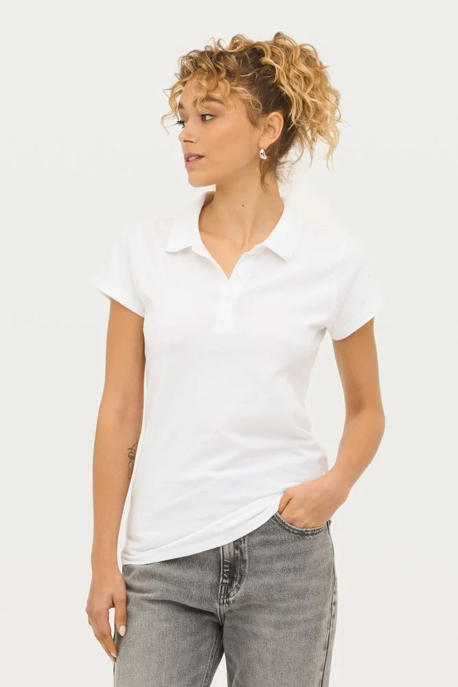 Рубашка поло женская Prescott women 170 белая, размер M - фото 4