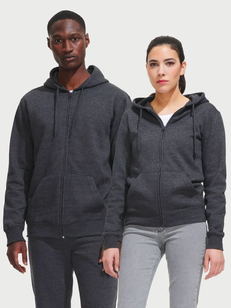 Толстовка мужская на молнии с капюшоном Seven Men 290, серый меланж, размер S - фото 6