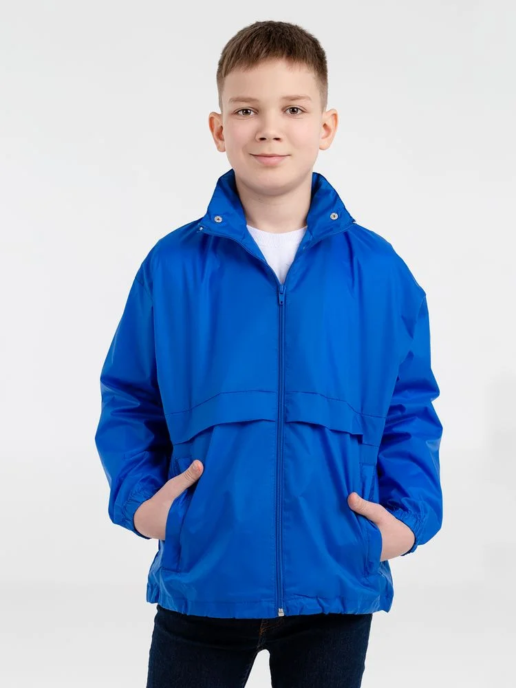 Ветровка детская Surf Kids ярко-синяя на рост 142-152 см 12-14 лет - фото 5