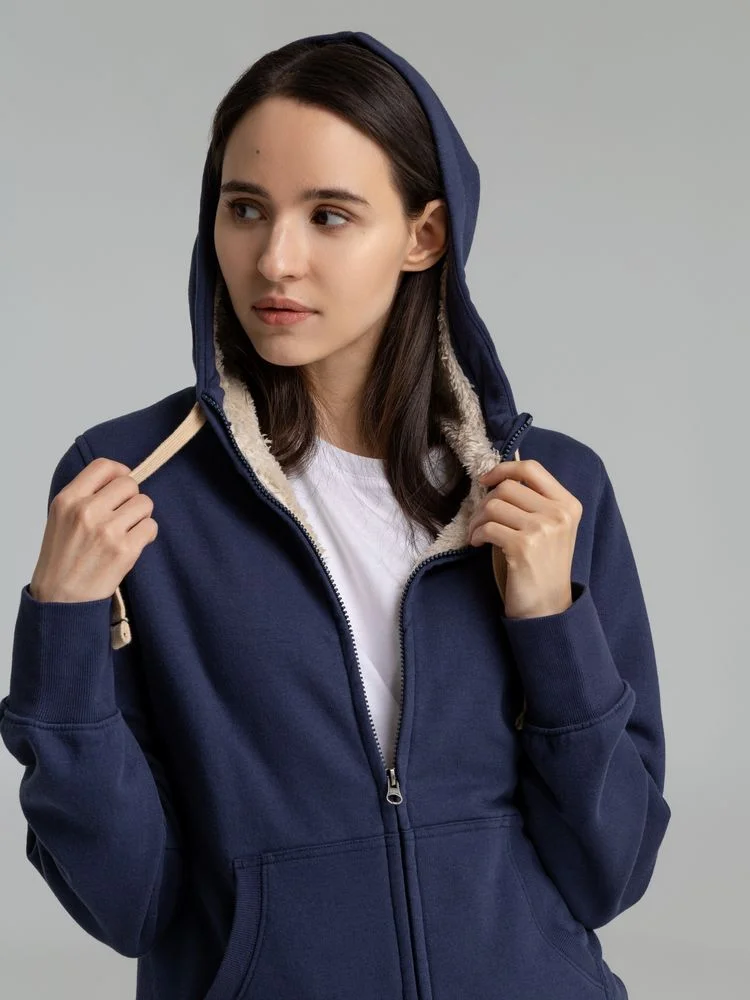 Толстовка унисекс на молнии Sherpa 280 темно-синяя, размер XXS - фото 10