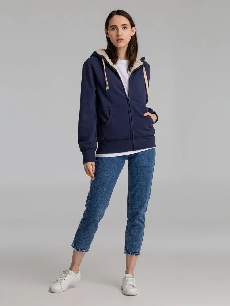 Толстовка унисекс на молнии Sherpa 280 темно-синяя, размер XXS - фото 11