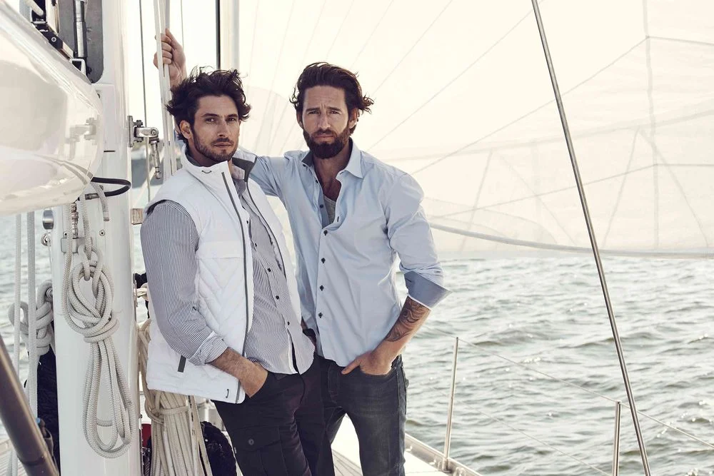 Рубашка мужская в полоску Reno серая размер S - фото 4