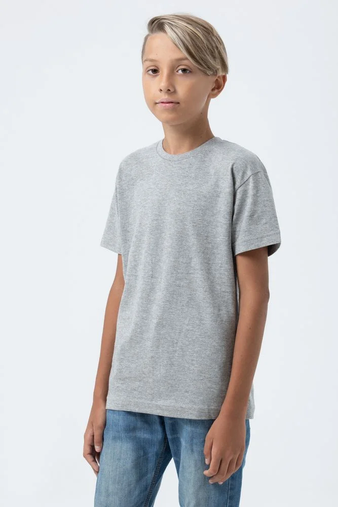 Футболка детская Regent Fit Kids серый меланж на рост 96-104 см 4 года - фото 4