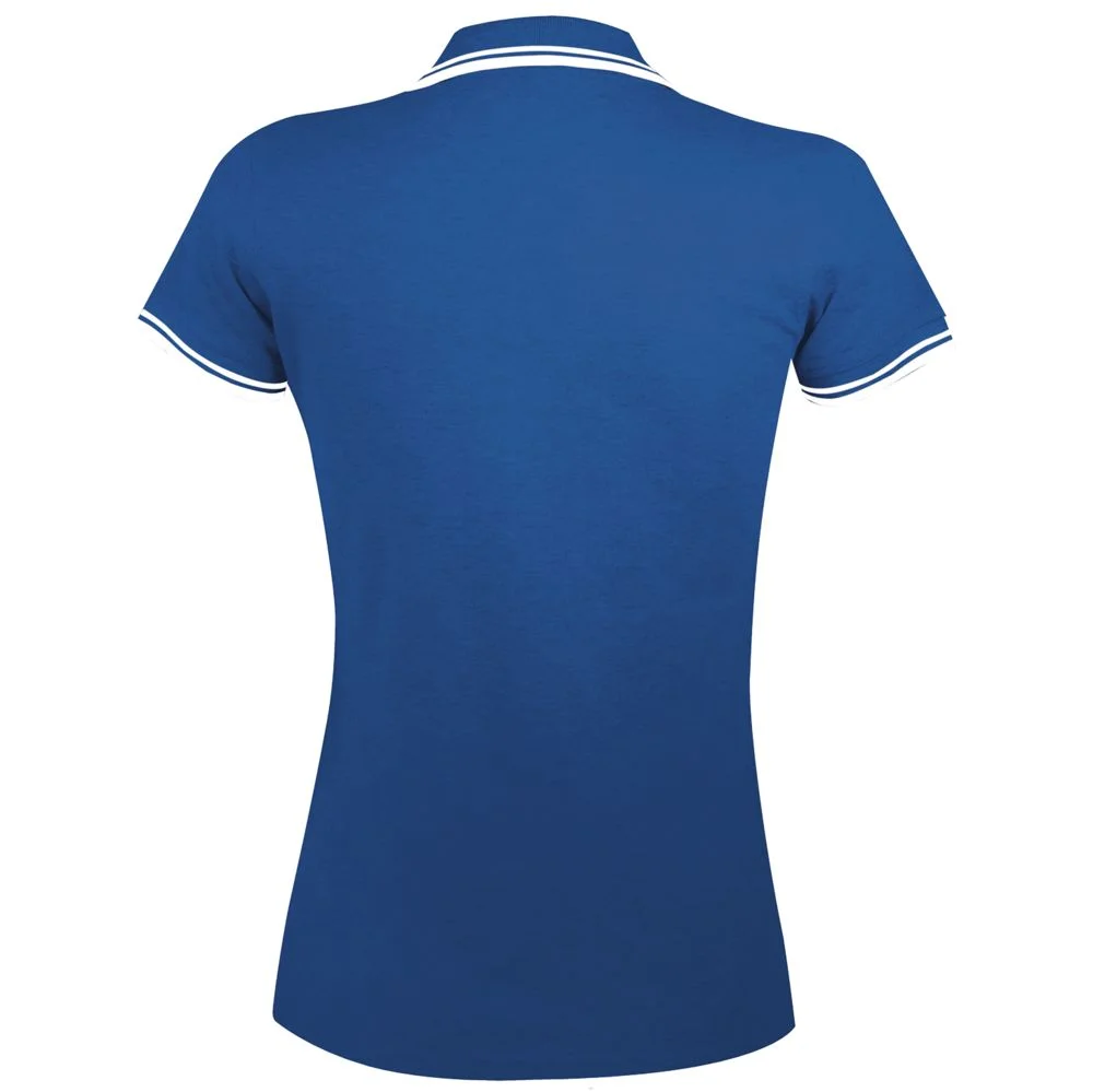 Рубашка поло женская Pasadena Women 200 с контрастной отделкой ярко-синяя с белым размер XL - фото 3
