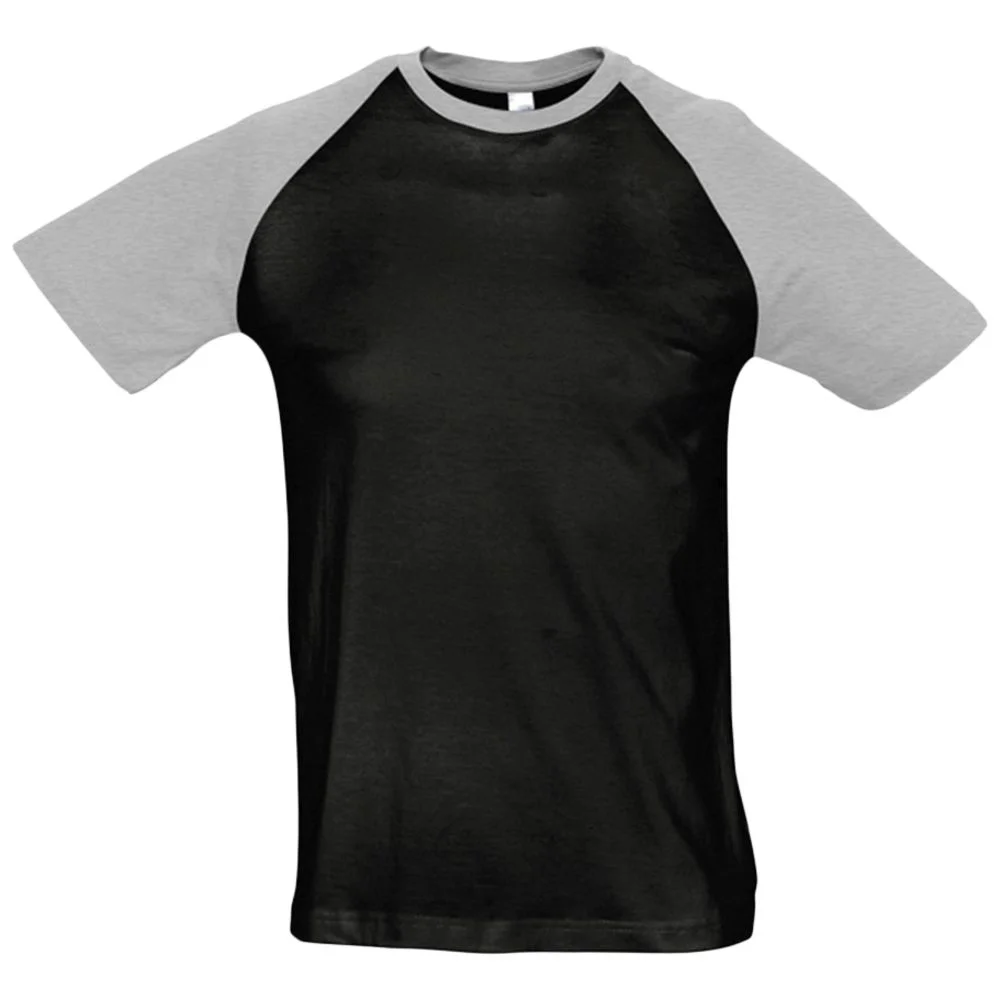 Футболка мужская двухцветная Funky 150 черная с серым меланжем размер M - фото 1