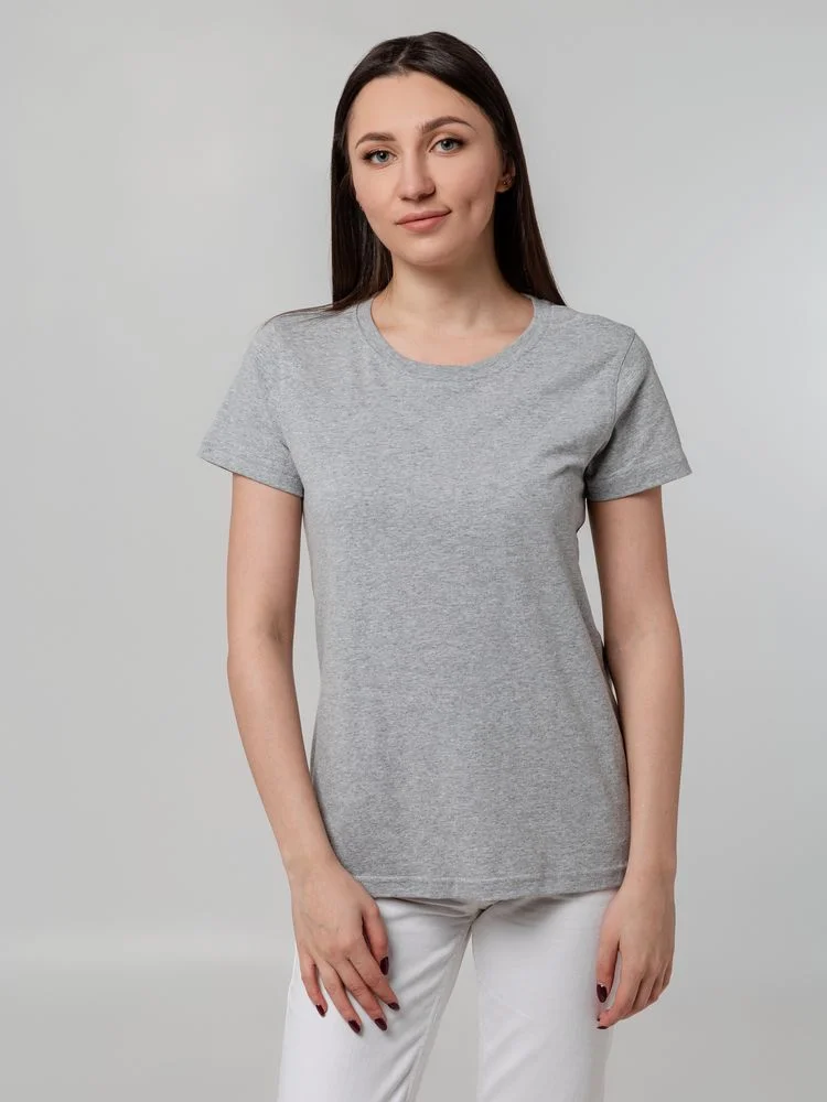 Футболка женская T-bolka Stretch Lady серый меланж размер M M v2 - фото 10
