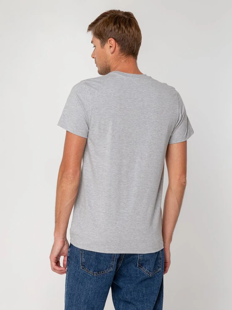 Футболка мужская T-bolka Stretch, серый меланж, размер S - фото 6