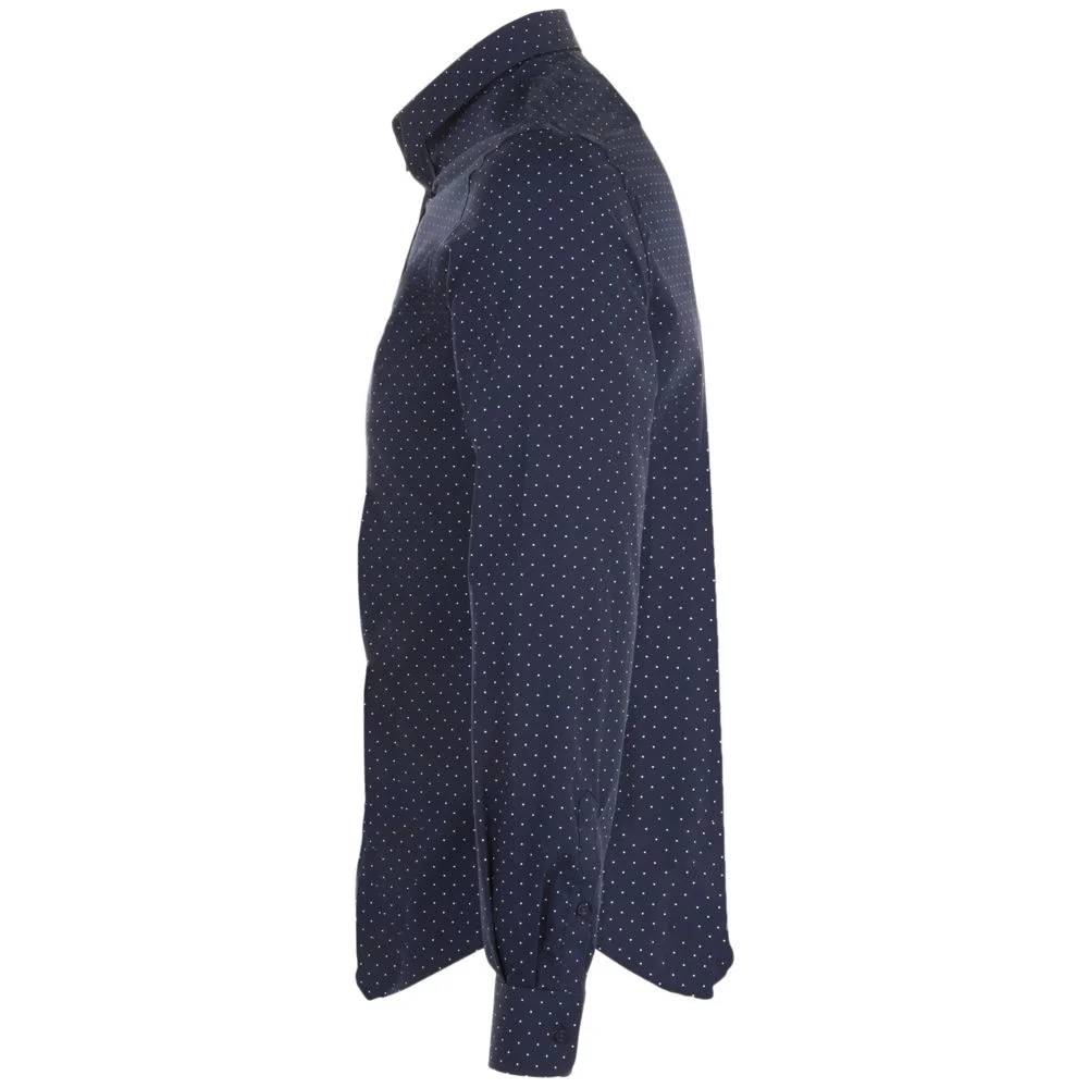 Рубашка мужская Becker Men темно-синяя с белым размер S - фото 3