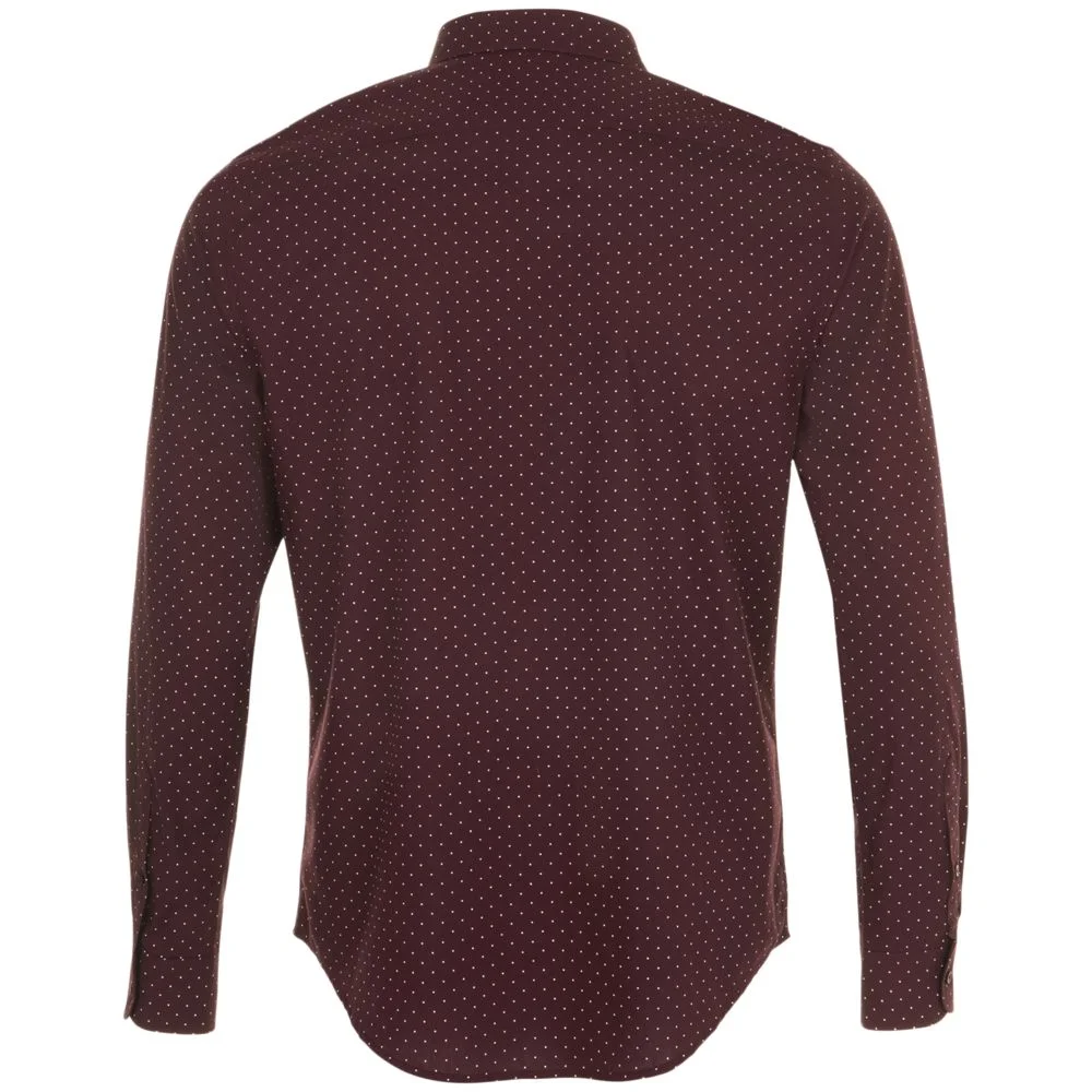 Рубашка мужская Becker Men бордовая с белым размер S - фото 2