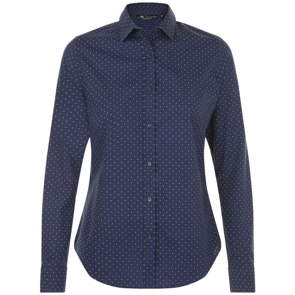 Рубашка женская Becker Women темно-синяя с белым размер XS