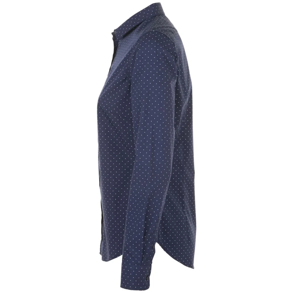 Рубашка женская Becker Women, темно-синяя с белым, размер XXL - фото 3