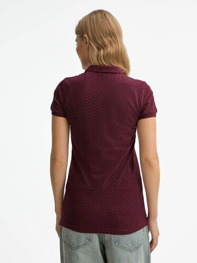Рубашка поло женская Brandy Women бордовая с белым размер S - фото 7