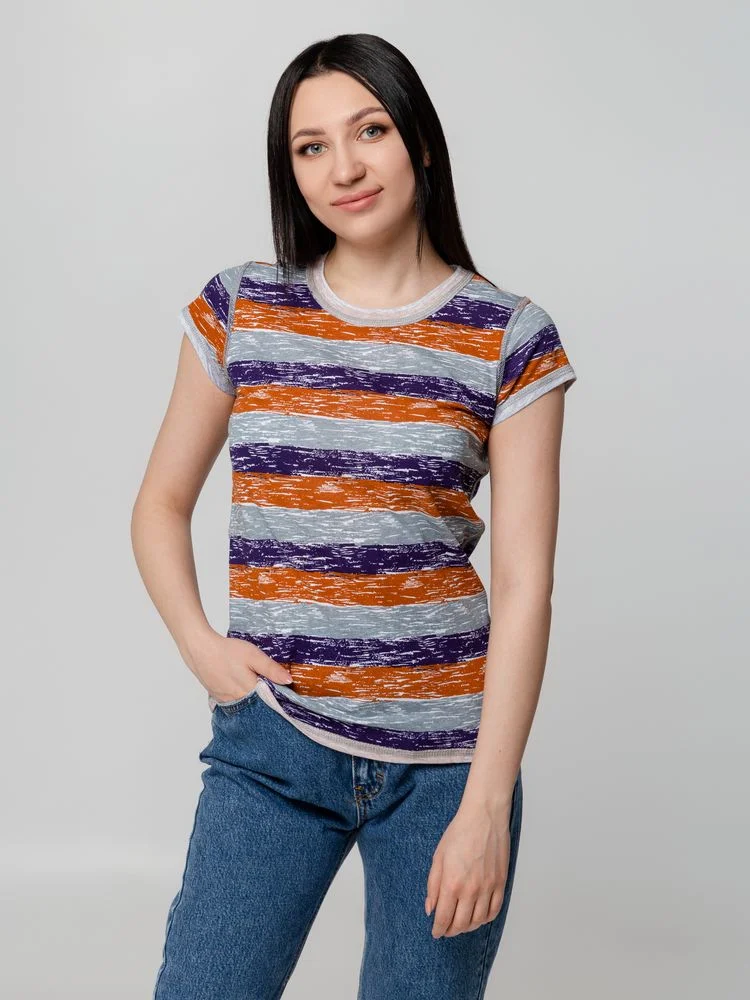 Футболка женская RAYET LADY двусторонняя оранжевый/фиолетовый размер XXL - фото 10