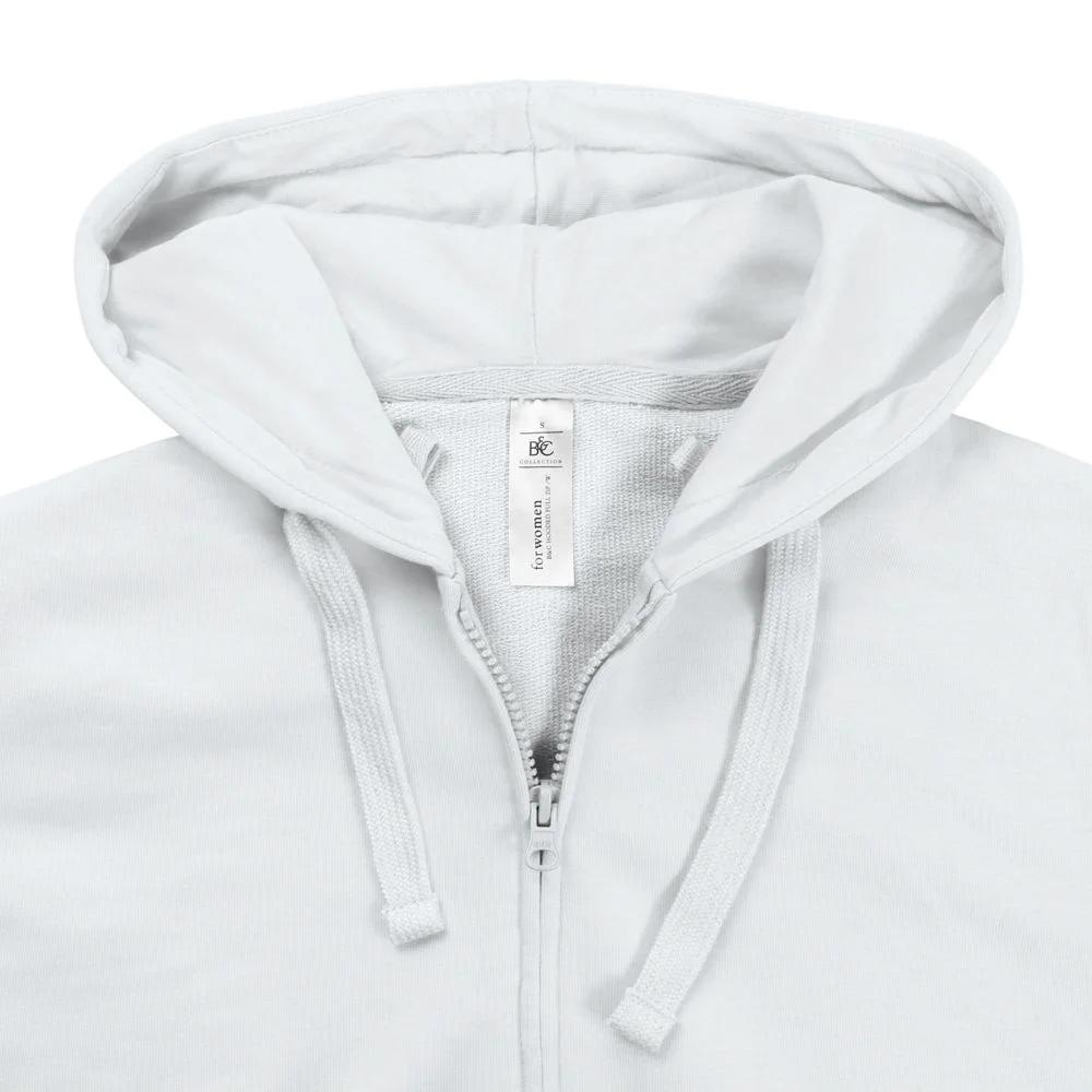 Толстовка женская Hooded Full Zip белая размер XS - фото 4