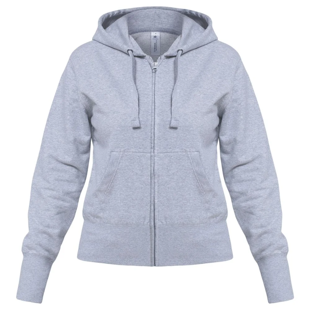 Толстовка женская Hooded Full Zip серый меланж, размер XXL - фото 1