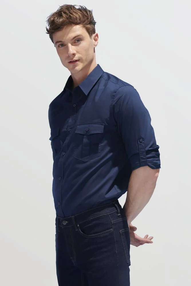 Рубашка мужская Burma Men темно-синяя, размер S - фото 4
