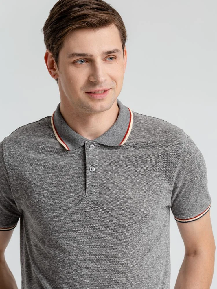 Рубашка поло мужская Paname Men черный меланж размер M - фото 6