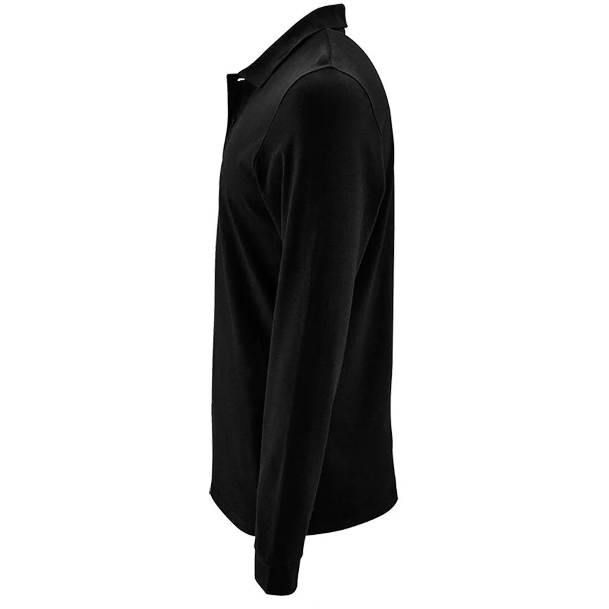 Рубашка поло мужская с длинным рукавом Perfect LSL Men черная размер L - фото 3