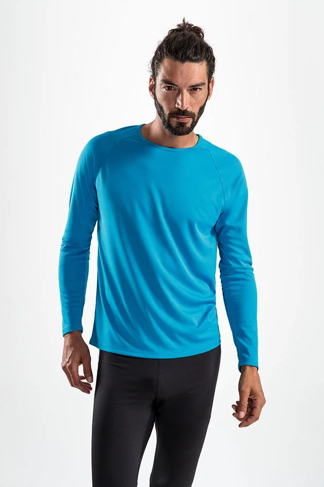 Футболка с длинным рукавом Sporty LSL Men ярко-бирюзовая размер L - фото 4
