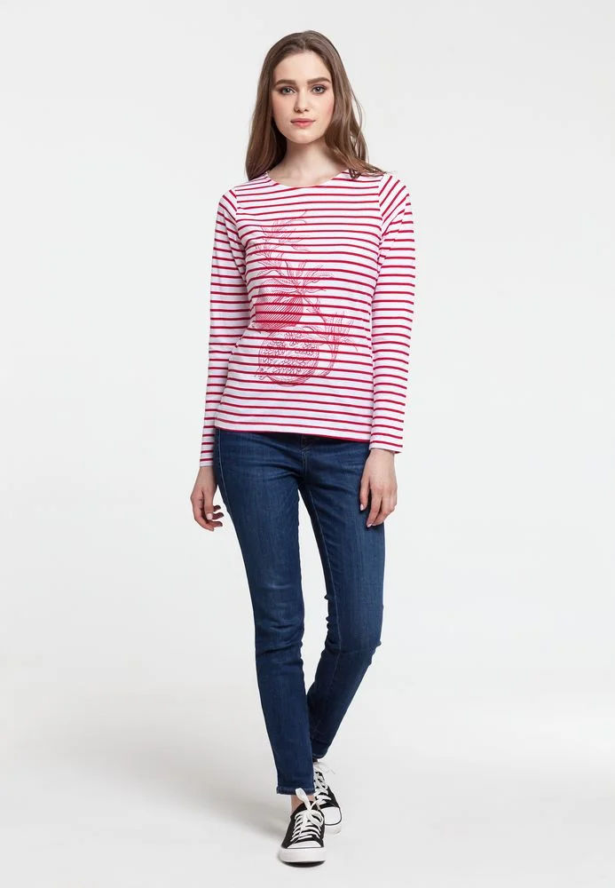 Футболка женская Grand Granat белая с красным размер L - фото 6