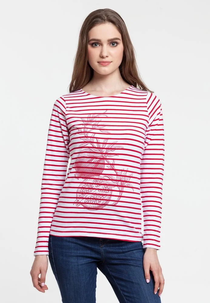 Футболка женская Grand Granat белая с красным размер XL