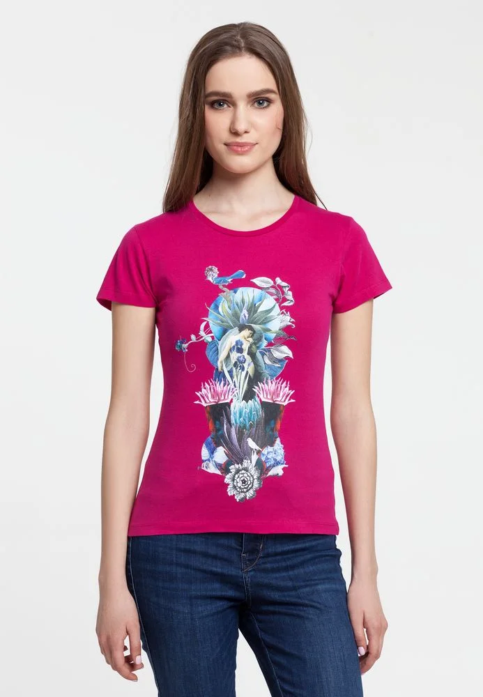 Футболка женская Beauty Sleep ярко-розовая фуксия размер M