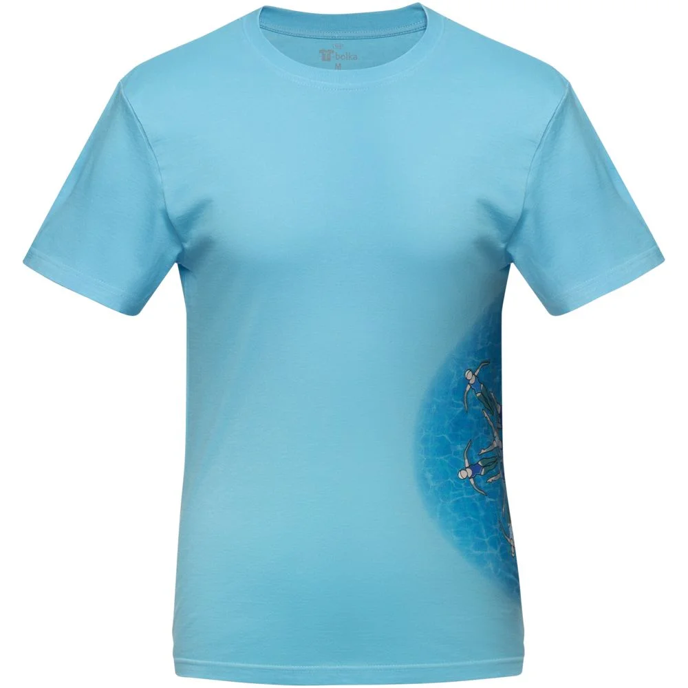 Футболка Вместе и вовремя голубая размер L - фото 2