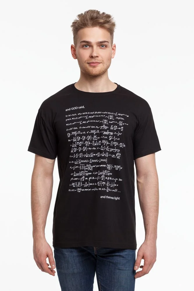 Футболка мужская Да будет свет со светящимся принтом размер L