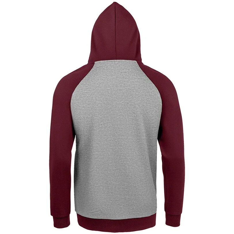 Толстовка унисекс Seattle серый меланж/бордовый размер M - фото 2
