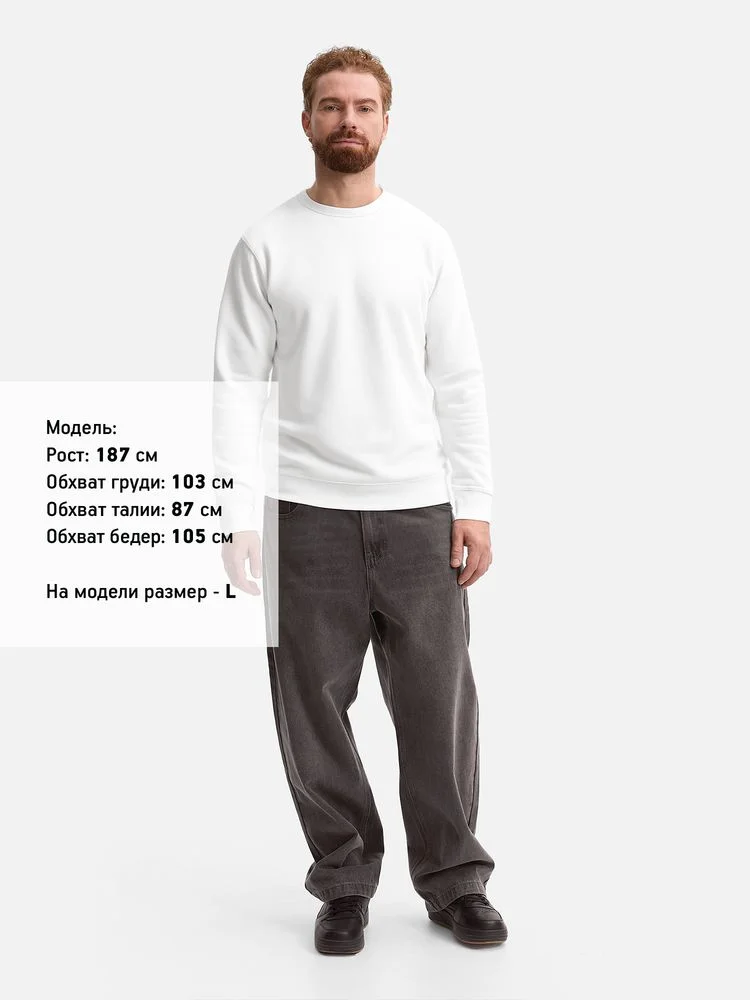 Толстовка унисекс Sully белая, размер L - фото 11