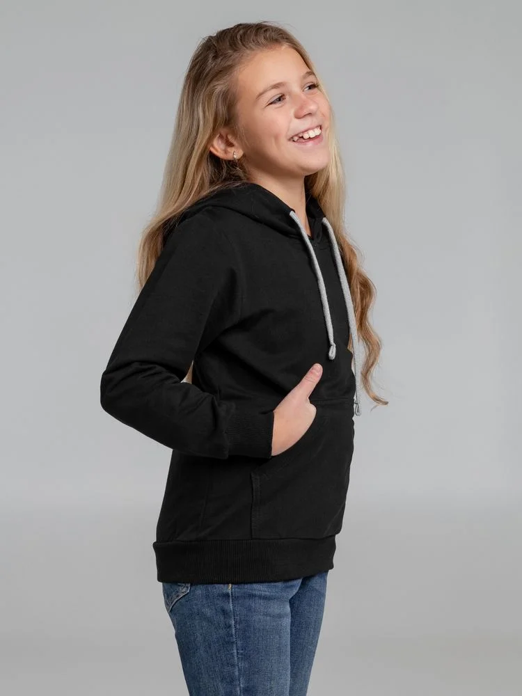 Толстовка с капюшоном детская Kirenga Kids, черная, 12 лет - фото 7