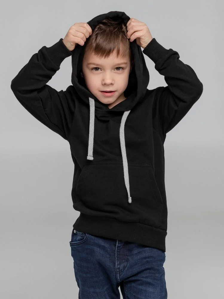 Толстовка с капюшоном детская Kirenga Kids, черная, 12 лет - фото 9
