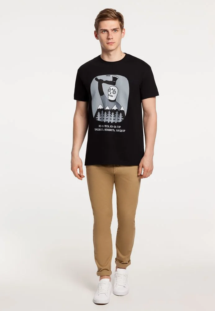 Футболка «Хардкор», черная, размер XXL - фото 4