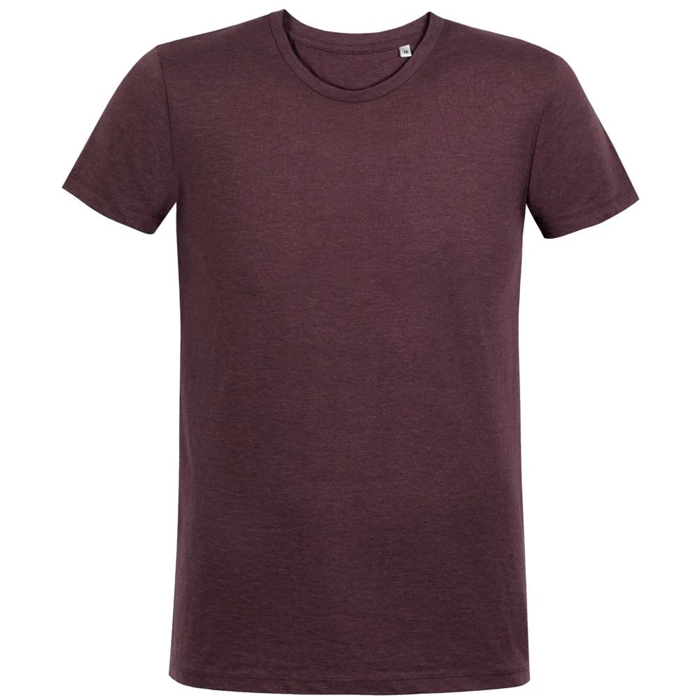 Футболка мужская приталенная Regent Fit бордовый меланж, размер XS - фото 1
