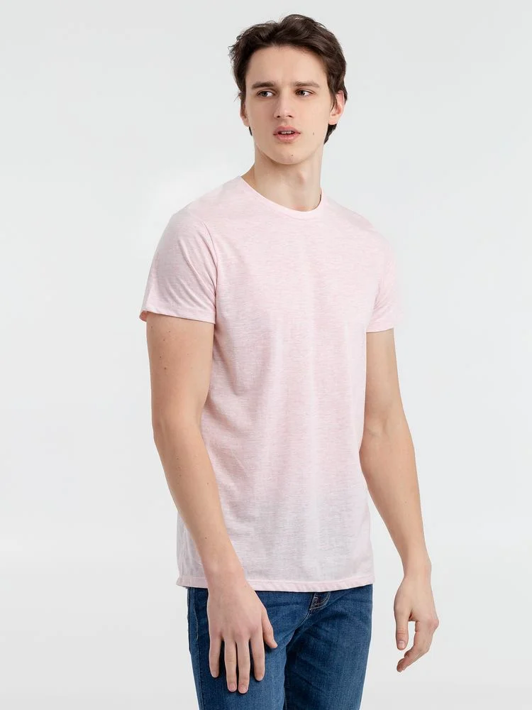 Футболка мужская приталенная Regent Fit розовый меланж, размер S - фото 2