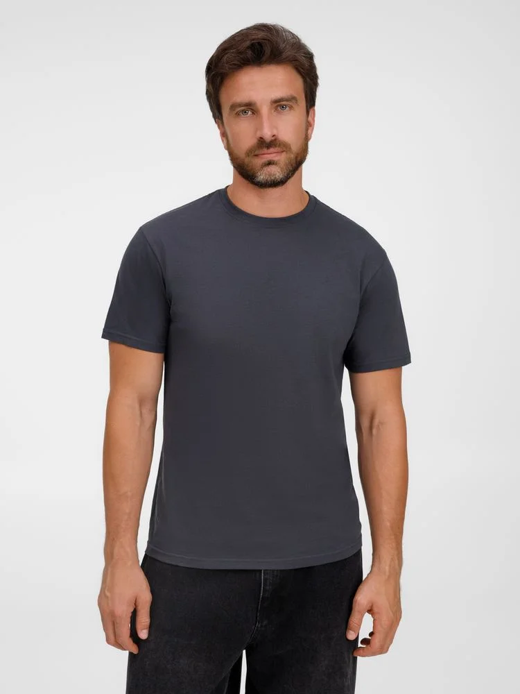 Футболка унисекс T-Bolka 180 темно-серая размер S - фото 1