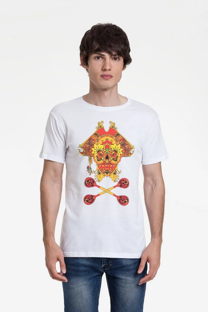Футболка Yo Ho Hohloma белая размер XS