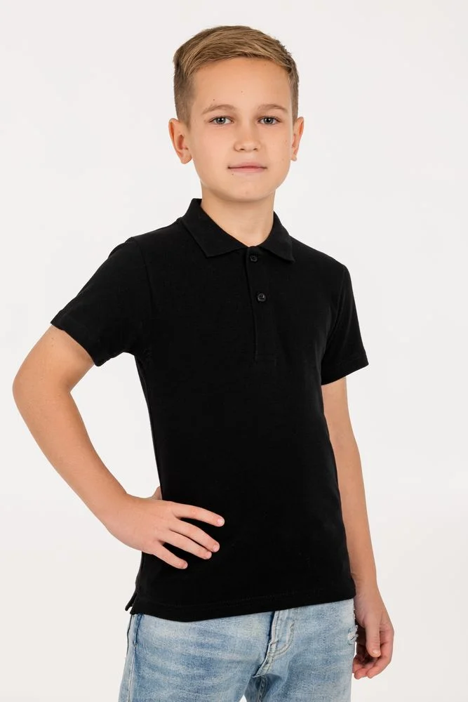 Рубашка поло детская Virma Kids черная 14 лет - фото 4