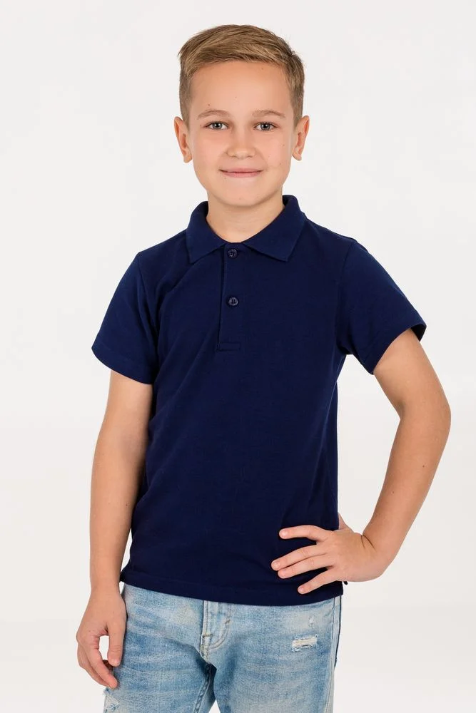 Рубашка поло детская Virma Kids темно-синяя 10 лет - фото 4