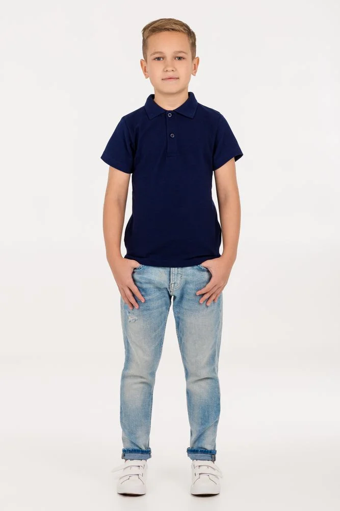 Рубашка поло детская Virma Kids темно-синяя 14 лет - фото 5
