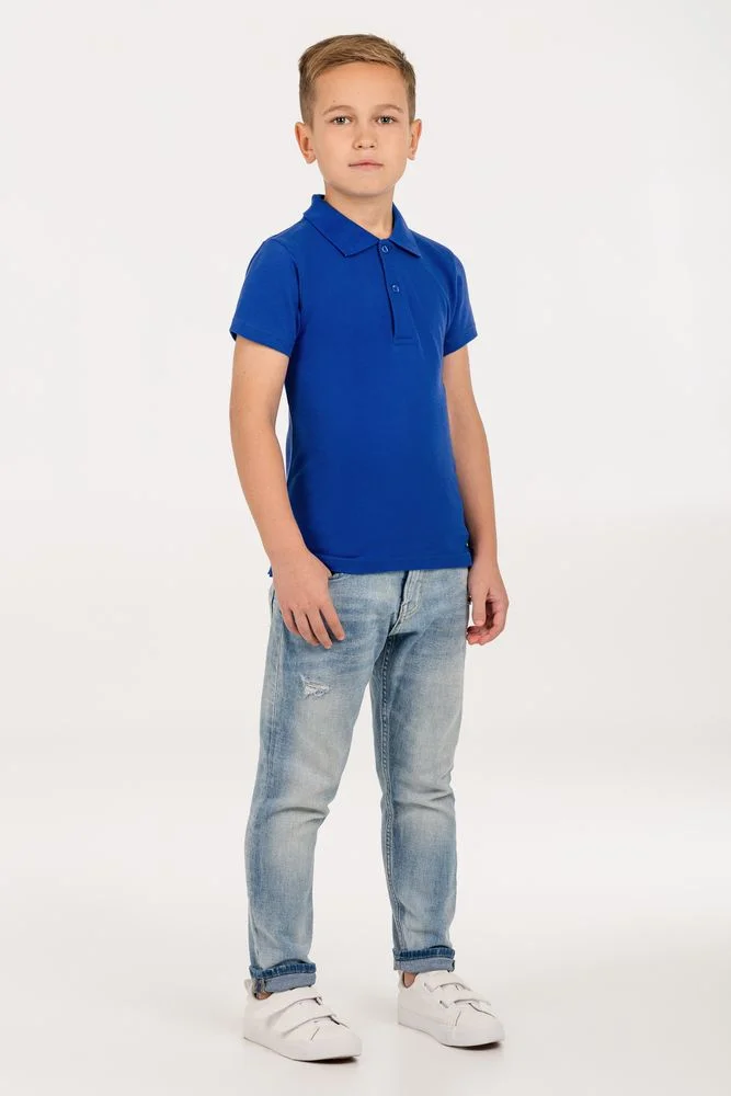 Рубашка поло детская Virma Kids ярко-синяя 8 лет - фото 5