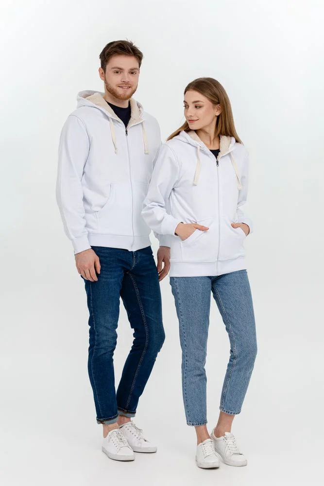 Толстовка на молнии Kulonga Sherpa белая размер M - фото 9