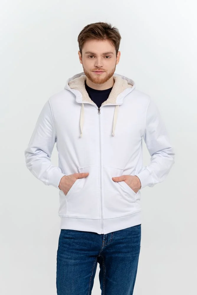 Толстовка на молнии Kulonga Sherpa белая размер L - фото 7