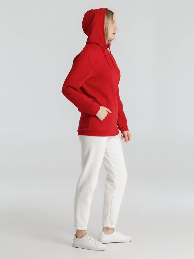 Толстовка с капюшоном унисекс Hoodie красная размер 3XL - фото 14