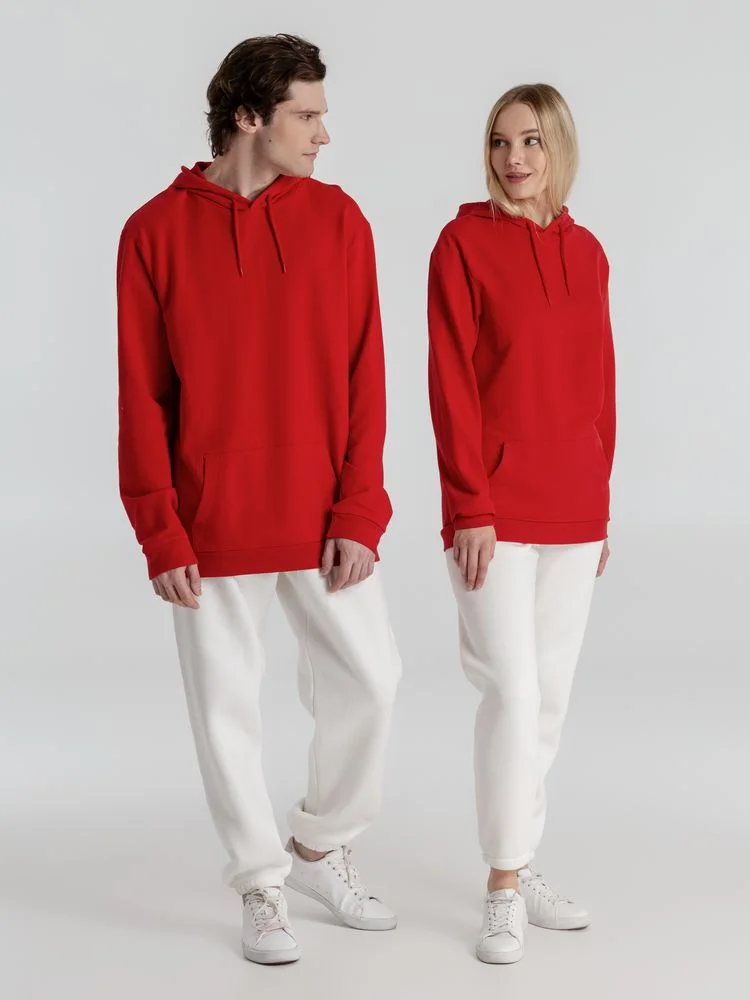 Толстовка с капюшоном унисекс Hoodie красная размер 3XL - фото 16