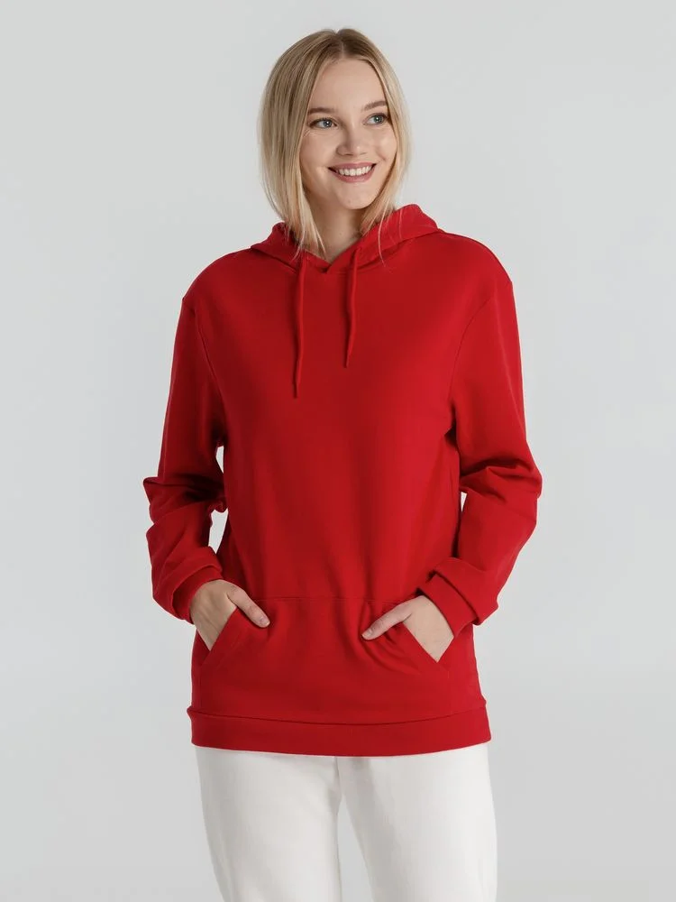 Толстовка с капюшоном унисекс Hoodie красная размер 4XL - фото 11