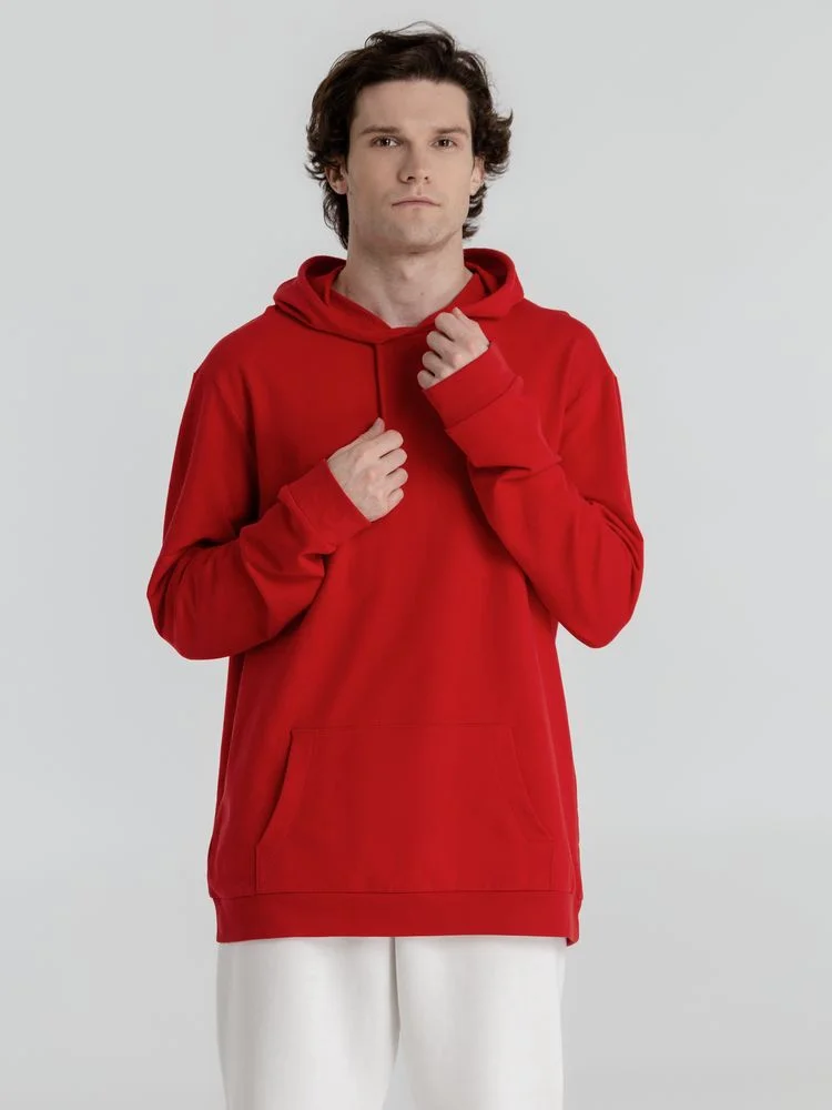 Толстовка с капюшоном унисекс Hoodie красная размер 4XL - фото 6