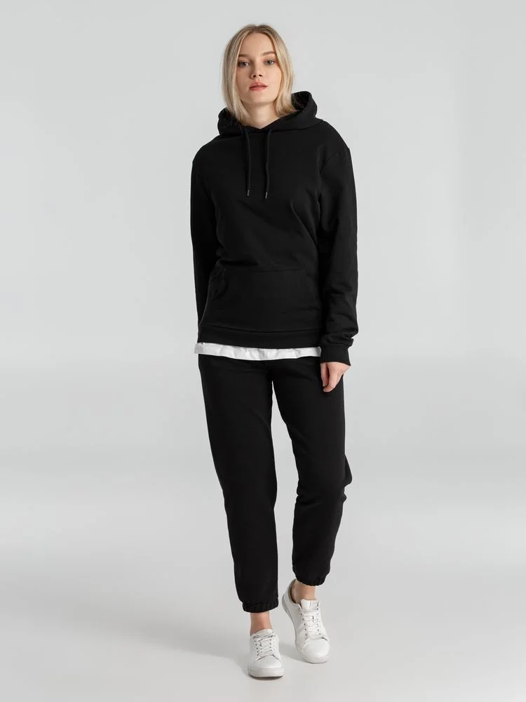Толстовка с капюшоном унисекс Hoodie черная размер XS - фото 11